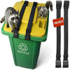 Metal Double-Claw Trash Can Lock Straps For Raccoon & Animal Proof, Adjustable Outdoor Garbage Bin Lid Lock, Anti-Rust Bungee Cord, Universal 28-96 Gallons, 2/4pcs Hooks
